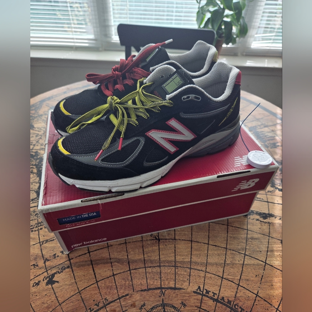 New Balance Black and Red Sneakers